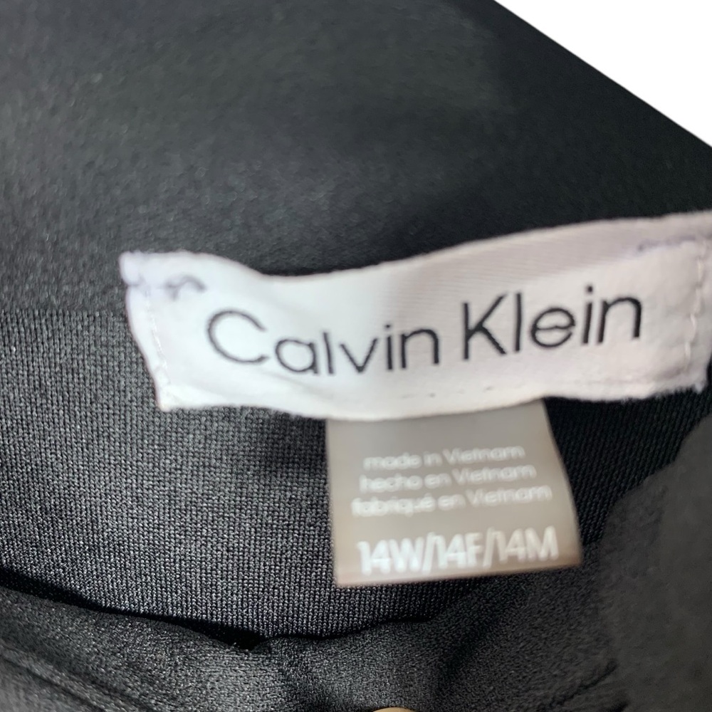 CALVIN KLEIN Elegant Black Dress with Bow Detail size 14 M - Picture 2 of 14